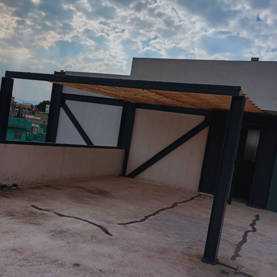 pergola de acero en la cdxm